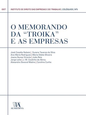 cover image of O Memorando da "Troika" e as Empresas (N.º 5 da Coleção)